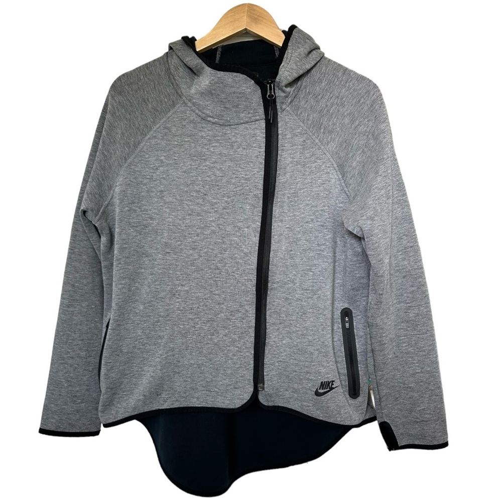 Nike Sportswear Tech Fleece Women's Full Zip Cape Hoodie Carbon Heath Size Large - Picture 9 of 16